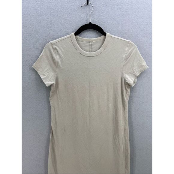 Lululemon Classic-Fit Cotton-Blend T-Shirt Dress Raw Linen Size S - Picture 9 of 10